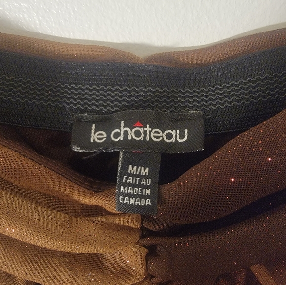 Coper/brown long evening dress - Picture 3 of 7